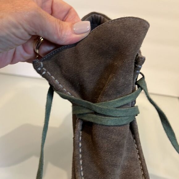 ASH Green Suede Lace Up High Heel Booties Size‎ 39 EU/ 8 US - Picture 14 of 14